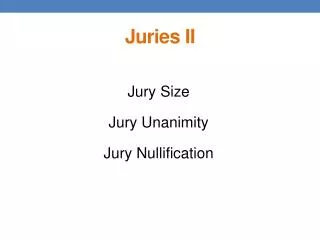 Juries II