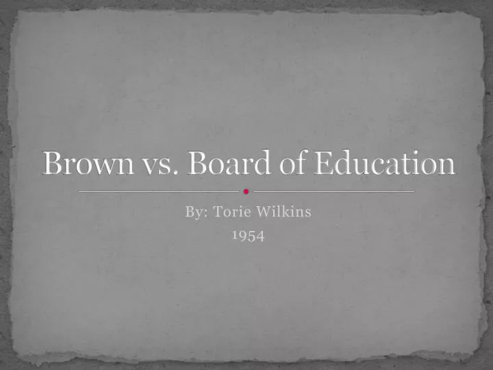 brown vs board of education