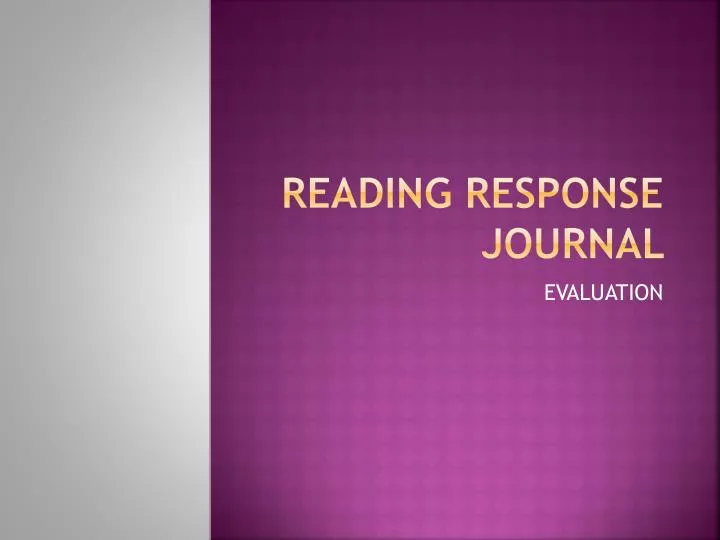 reading response journal