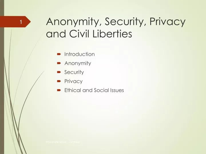 anonymity security privacy and civil liberties