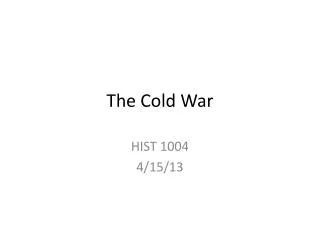 the cold war