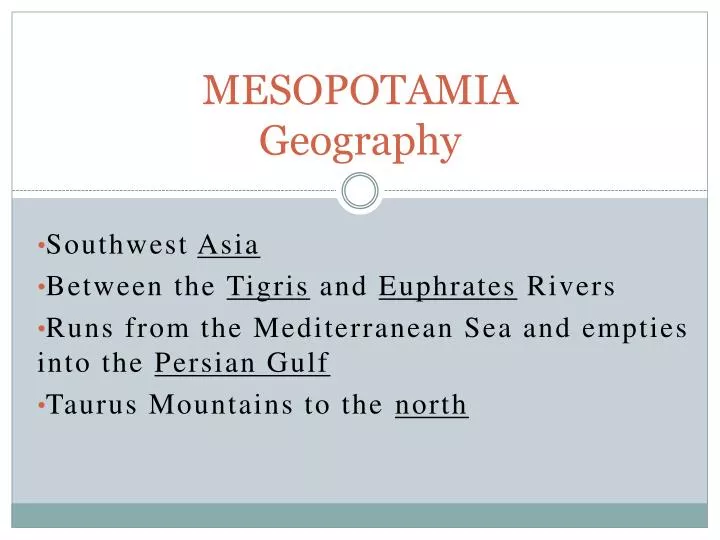 mesopotamia geography