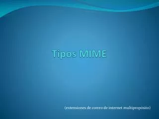 Tipos MIME
