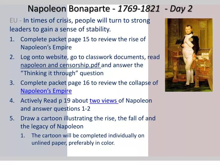 napoleon bonaparte 1769 1821 day 2