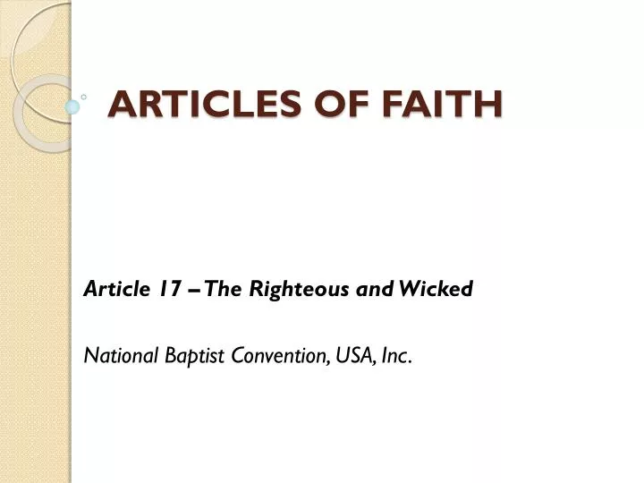 articles of faith