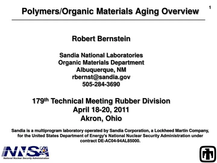 polymers organic materials aging overview