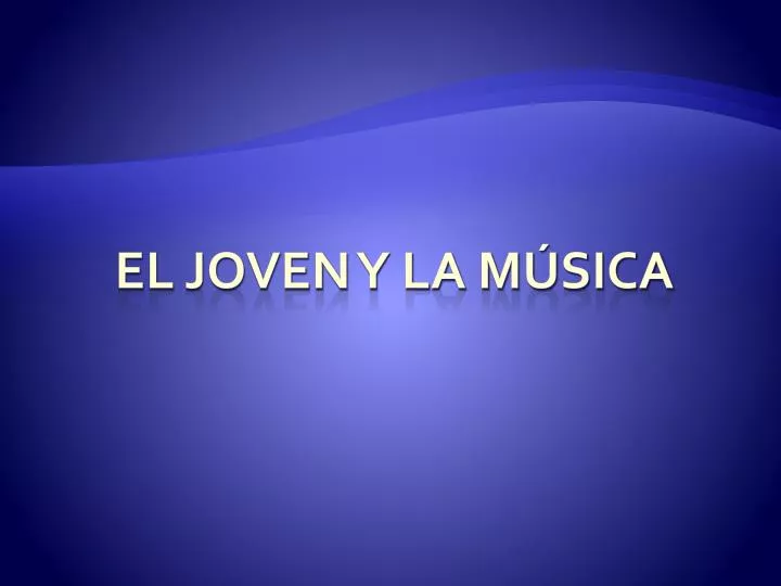 el joven y la m sica