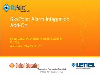 SkyPoint Alarm Integration Add-On
