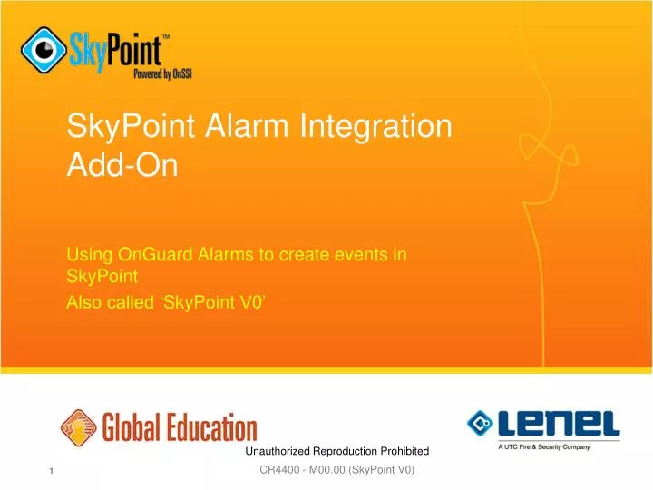 skypoint alarm integration add on