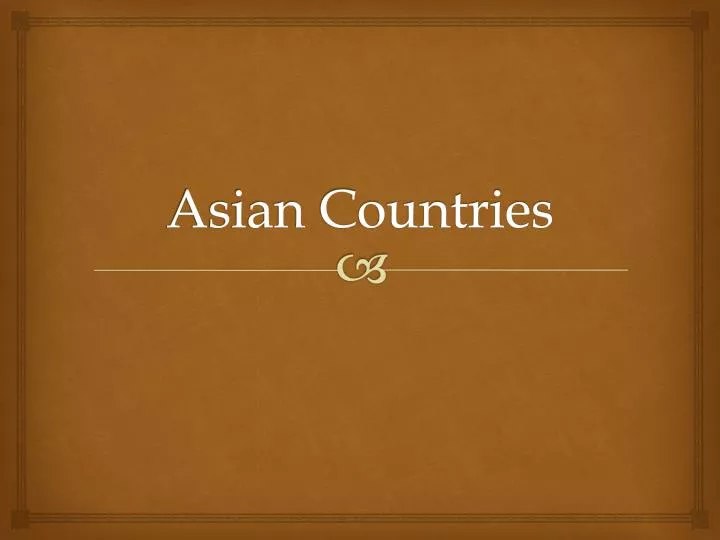 asian countries