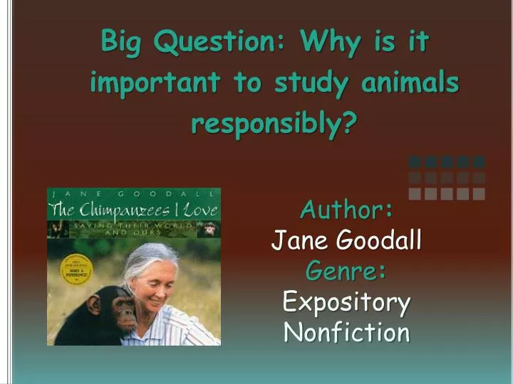 author jane goodall genre expository nonfiction