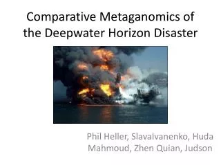 Comparative Metaganomics of the Deepwater Horizon Disaster