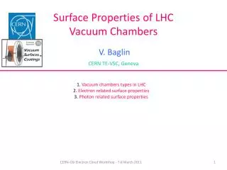 Surface Properties of LHC Vacuum Chambers