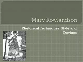 Mary Rowlandson