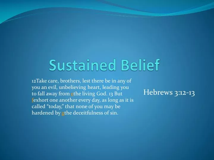 sustained belief