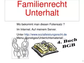 Familienrecht Unterhalt