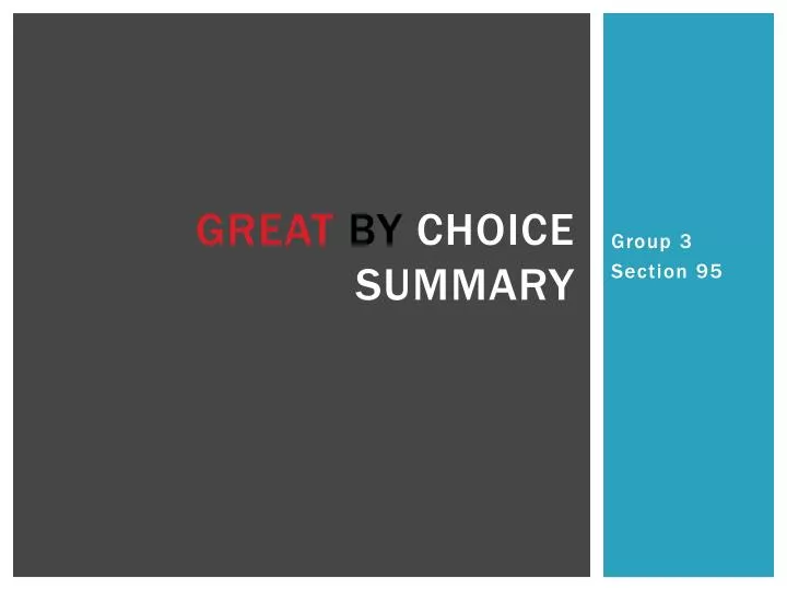 great by choice summary