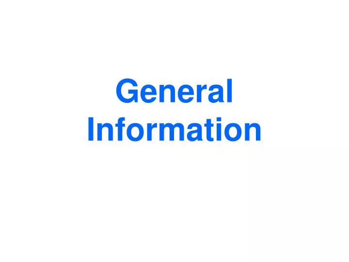 general information