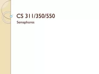 CS 311/350/550