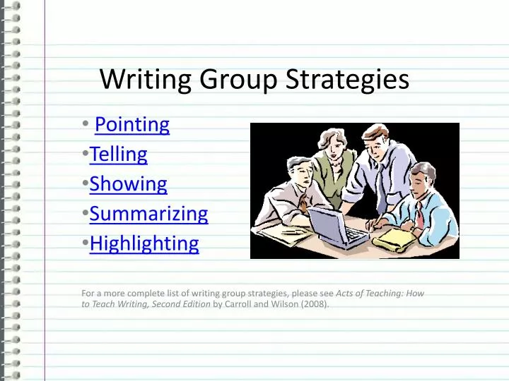writing group strategies