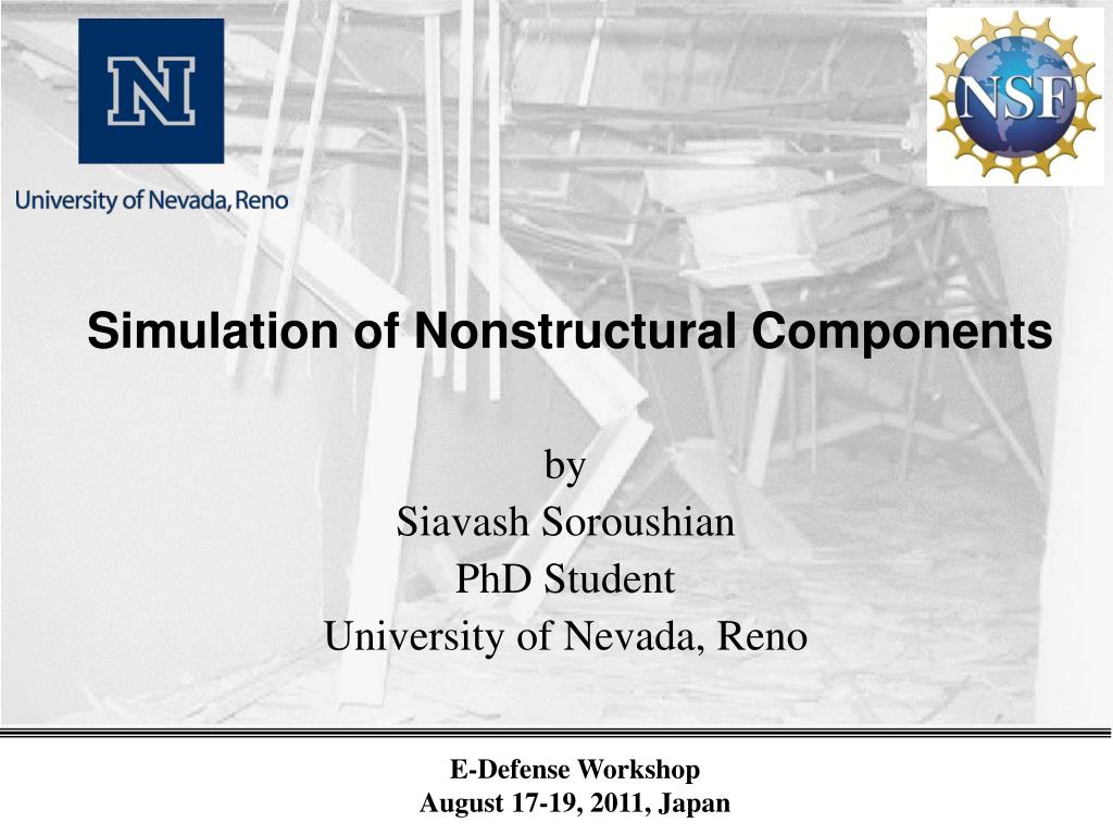 Nonstructural Components PPT - Simulation of Nonstructural Components PowerPoint Presentation ...