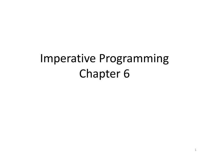 imperative programming chapter 6