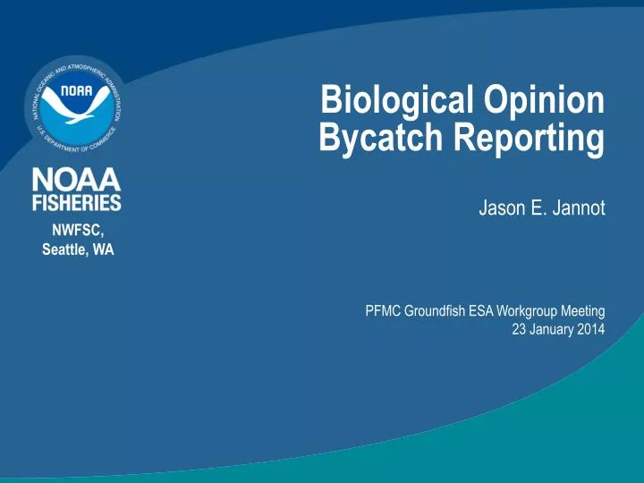 biological opinion bycatch reporting