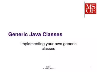 Generic Java Classes