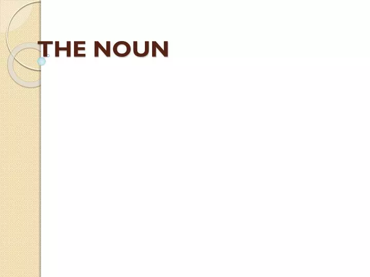 the noun