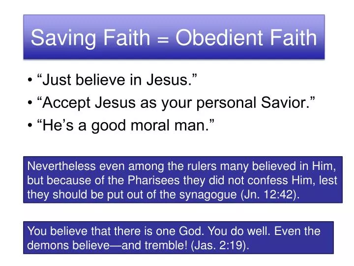 saving faith obedient faith