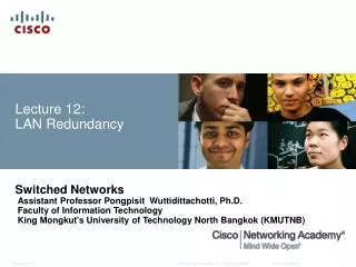 Lecture 12: LAN Redundancy