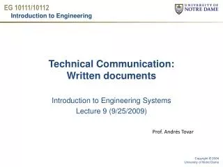 Technical Communication: Written documents