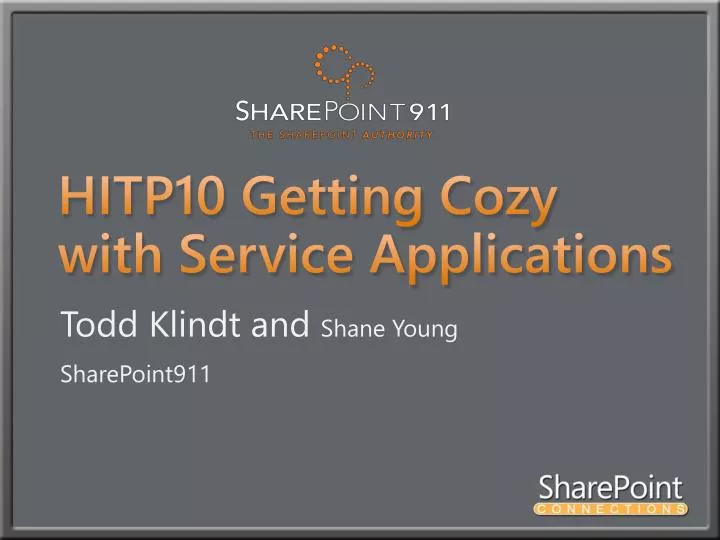 hitp10 getting cozy with service applications