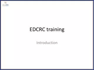 EDCRC training