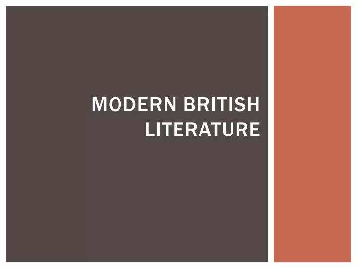 modern british literature