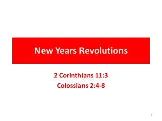 New Years Revolutions