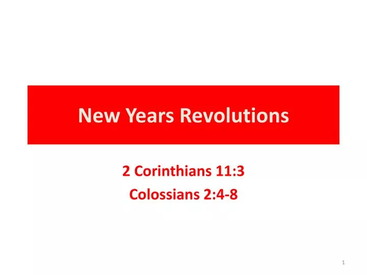 new years revolutions