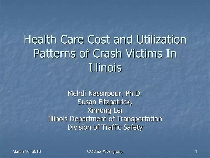 health care cost and utilization patterns of crash victims in illinois