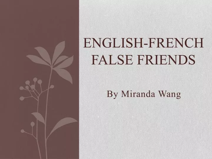 english french false friends