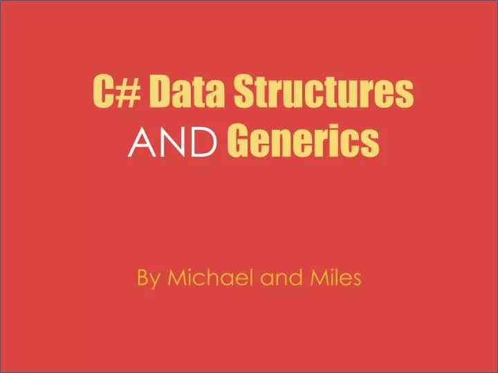 c data structures and generics