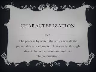 characterization