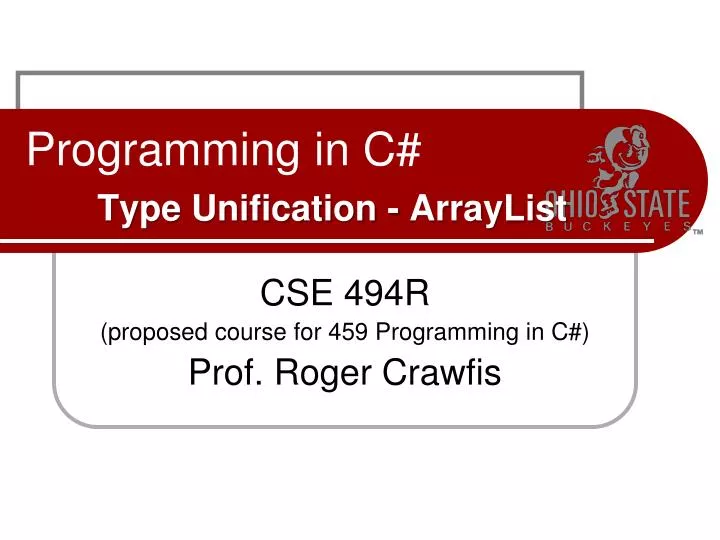 programming in c type unification arraylist