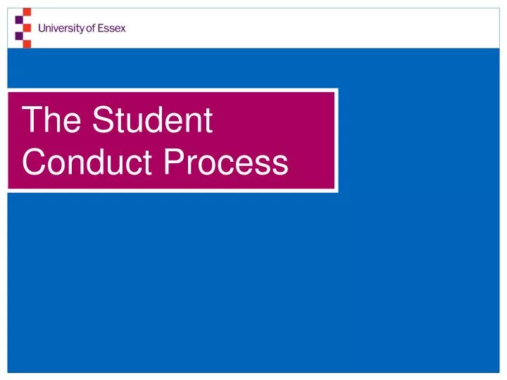 the student conduct process