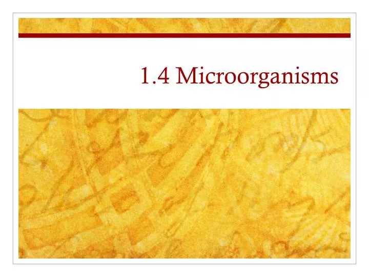 1 4 microorganisms