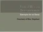 Formal Writing Demonstration - slide 1