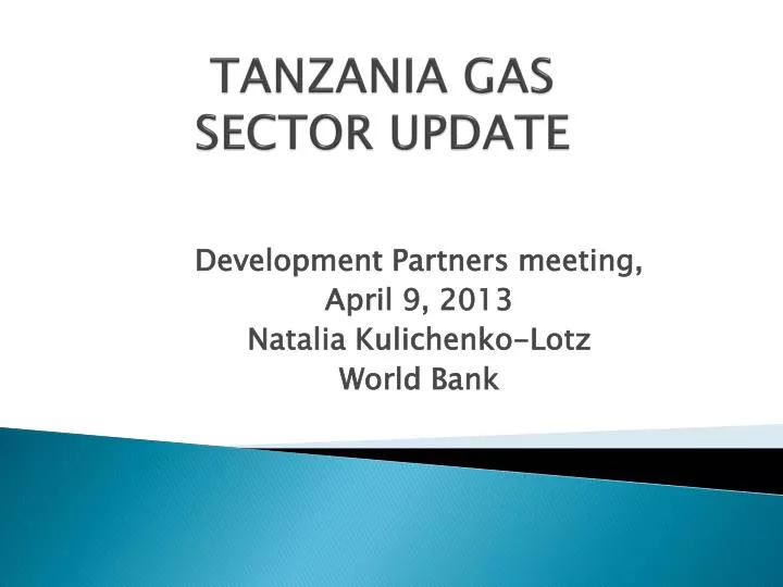 tanzania gas sector update