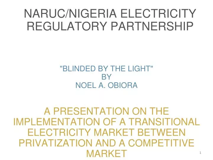 naruc nigeria electricity regulatory partnership