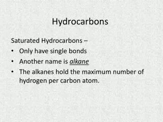 Hydrocarbons