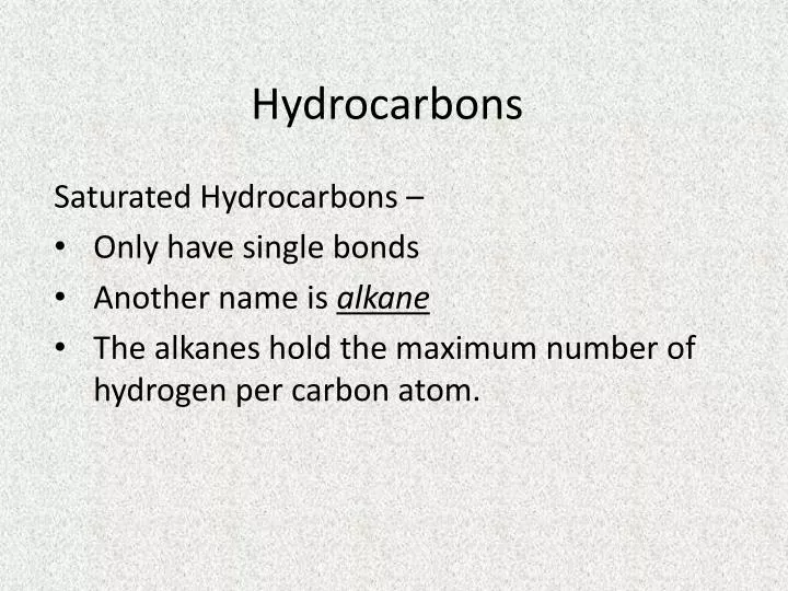 hydrocarbons