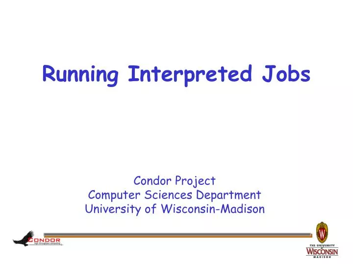running interpreted jobs